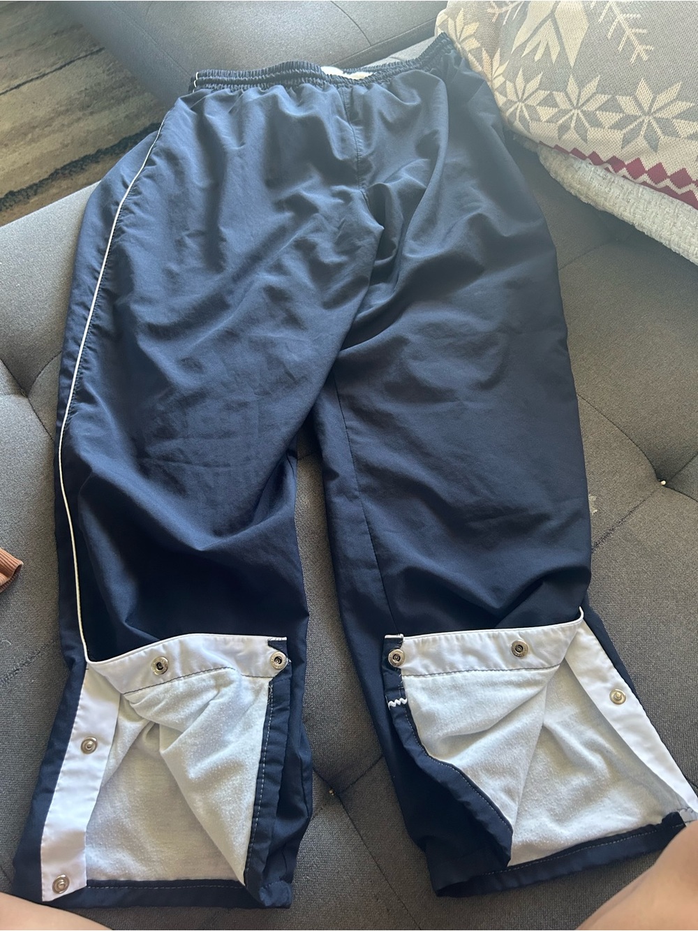 Navy Snap sweatpants